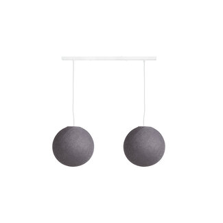 Cotton Ball Lights Double Hanging Lamp Ceiling - Mid Grey