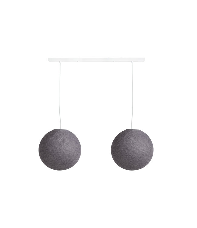 Double Hanging Lamp Ceiling - Mid Grey