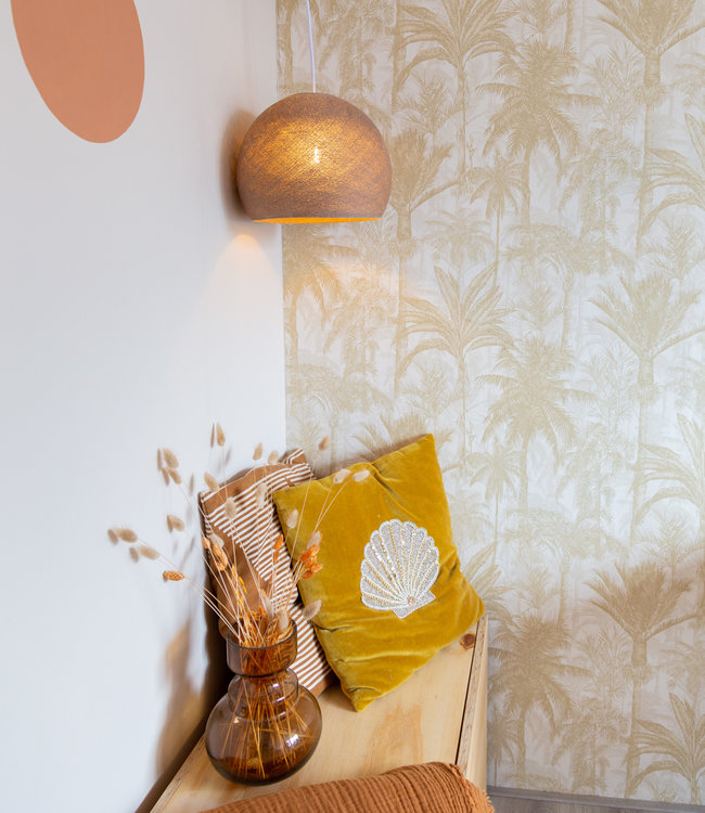 Cotton Ball Lights driekwart hanglamp bruin - Caffe Latte