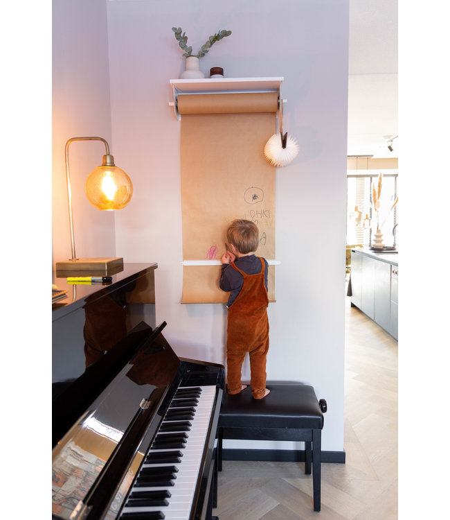 Cotton Ball Lights kraft papier wit - Kraft Paper Roller