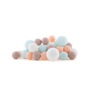 COTTON BALL LIGHTS Premium Lichterkette - Sweet Macaron