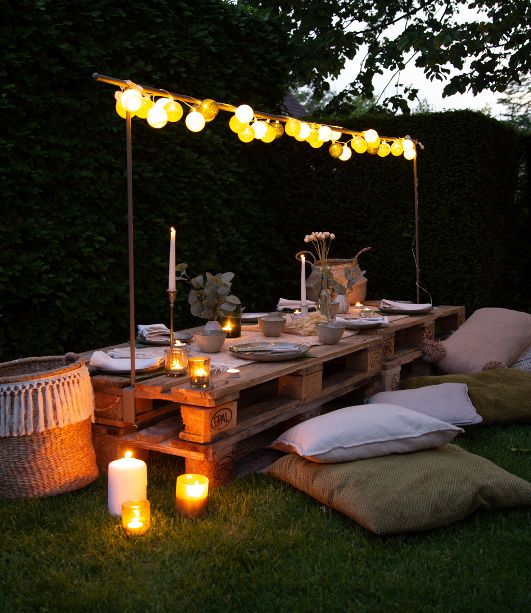 Outdoor Lichterkette - Jardín - Cotton Ball Lights