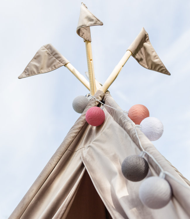 Cotton Ball Lights buiten feestverlichting roze - 20 ballen - Roza viejo