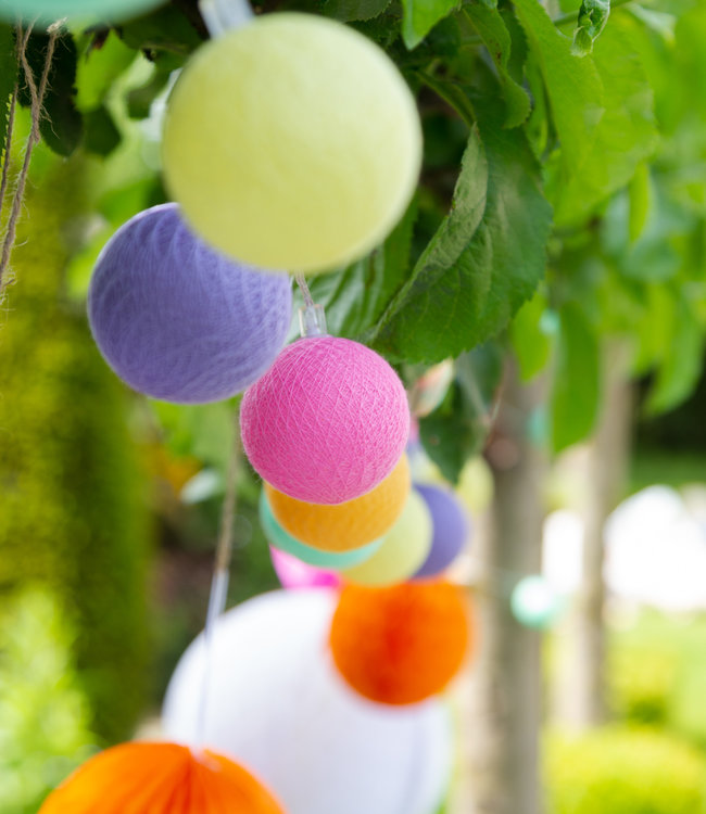 Cotton Ball Lights buiten feestverlichting geel - 20 ballen - Arco Iris