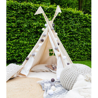 COTTON BALL LIGHTS Outdoor String Light - Marron