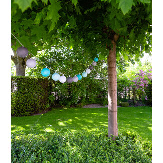COTTON BALL LIGHTS Outdoor String Light - Turquesa
