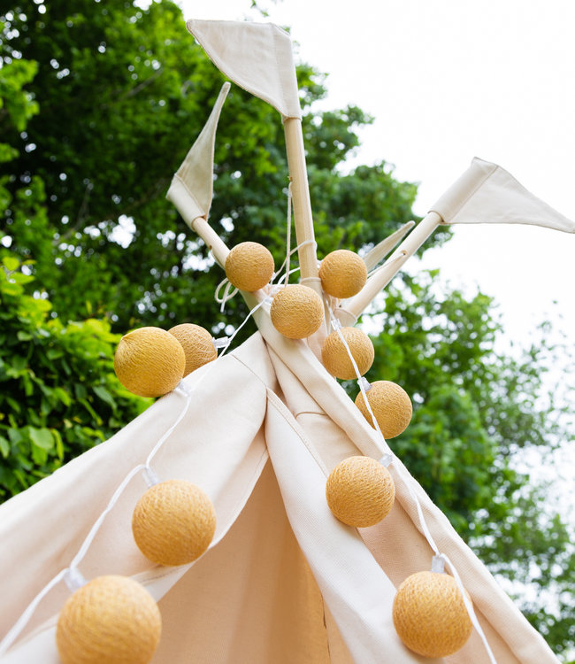 Außerhalb Lichterkette - Oro - Cotton Ball Lights