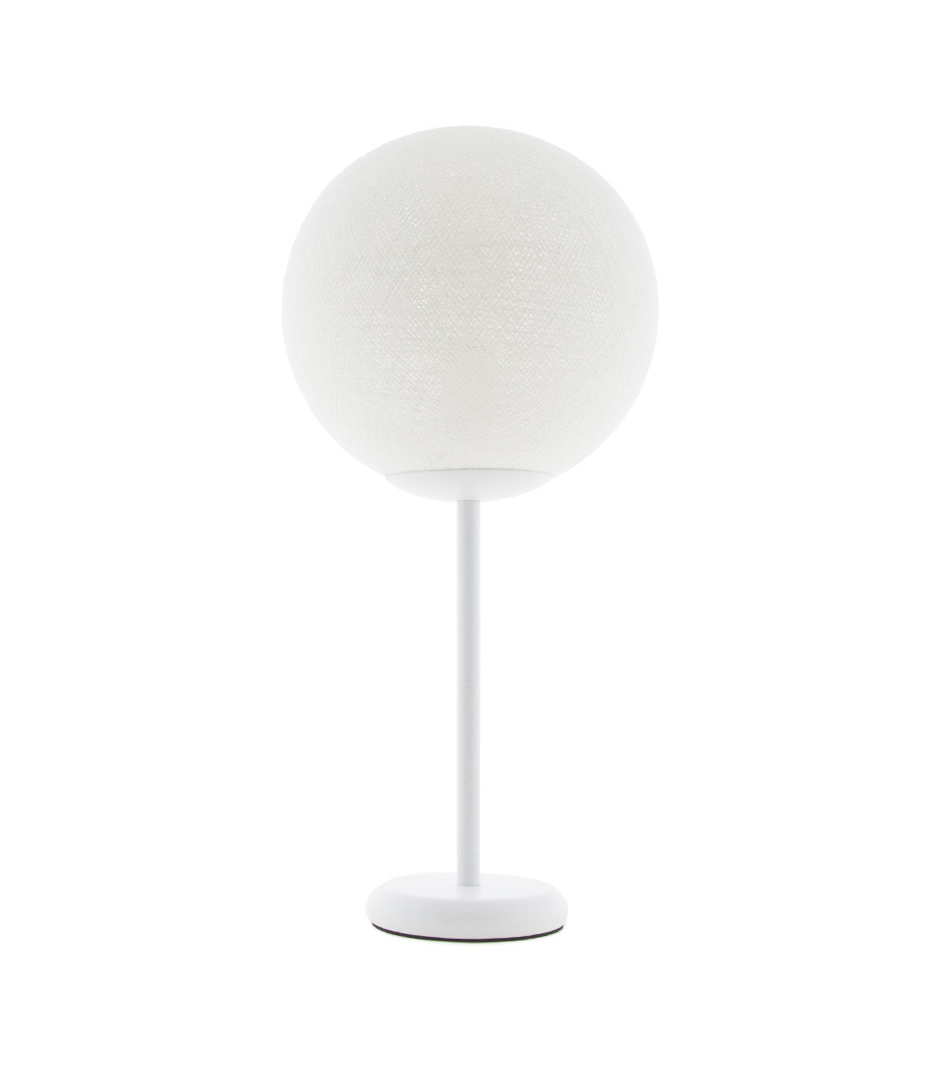 Deluxe standing lamp mid White Cotton Ball Lights