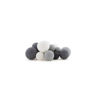 COTTON BALL LIGHTS Premium Light String - Strong Greys