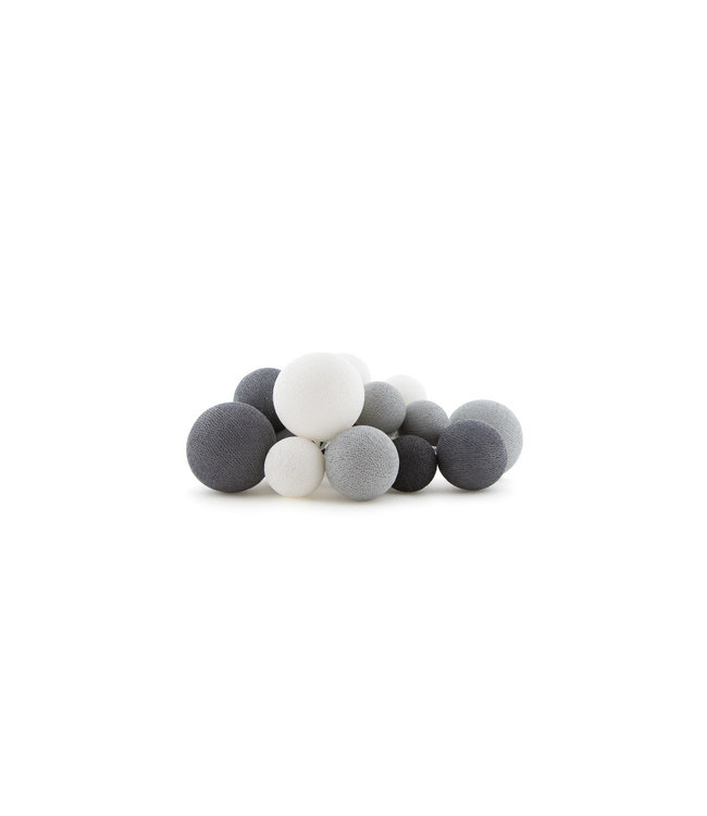 Cotton Ball Lights Premium lichtslinger grijs - Strong Grey
