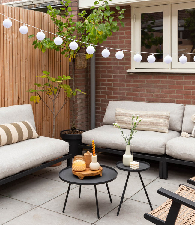 Cotton Ball Lights buiten feestverlichting wit - 20 ballen - Blanco