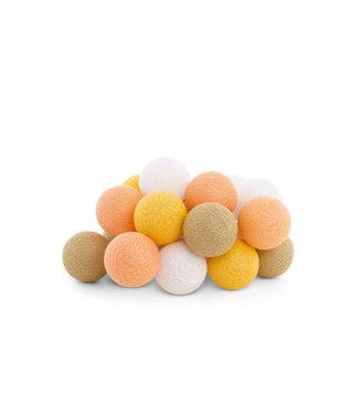 Cotton Ball Lights Outdoor Lichterkette - Naranja