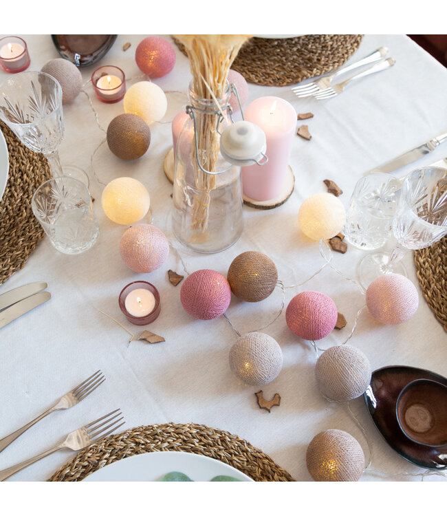 Cotton Ball Lights - Indoor lichtslinger - Beloved - 20 lampjes