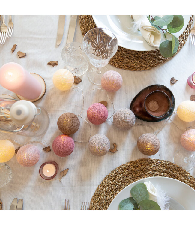 Cotton Ball Lights - Indoor lichtslinger - Beloved - 20 lampjes