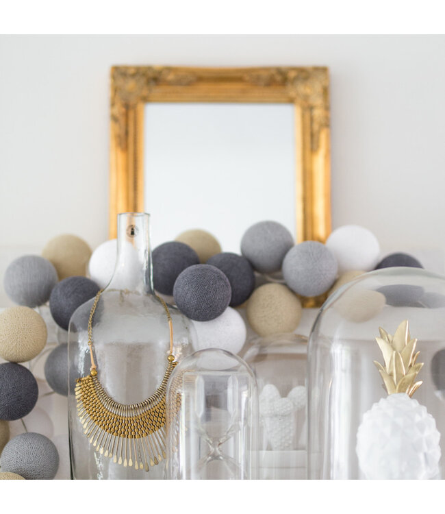 Cotton Ball Lights - Indoor lichtslinger - Sand/Grey