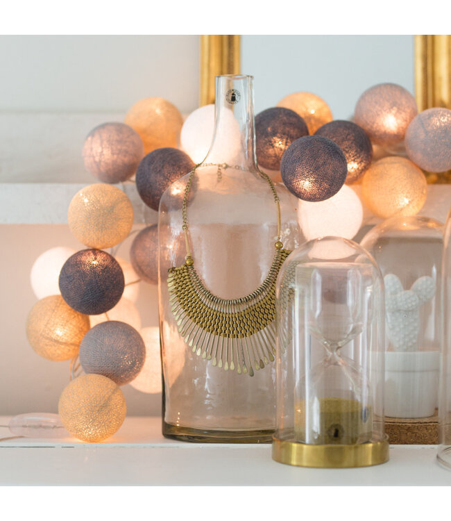 Cotton Ball Lights - Indoor lichtslinger - Sand/Grey