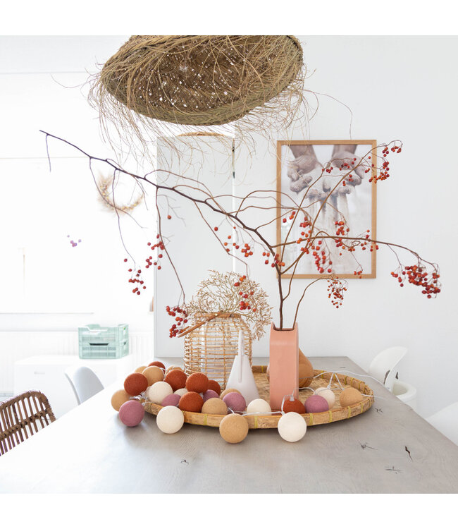Cotton Ball Lights - Indoor lichtslinger - Rusty - 20 lampjes