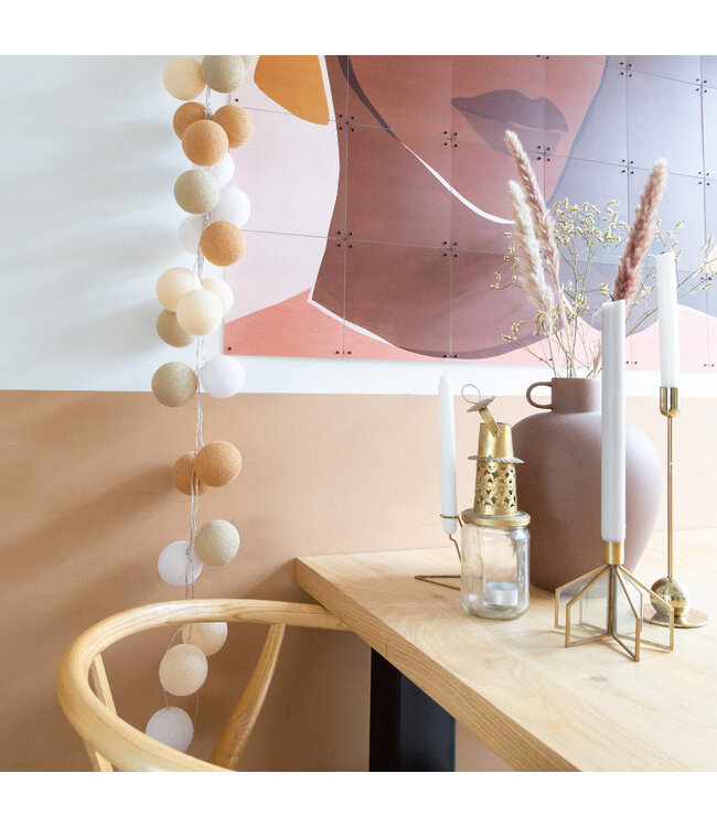 Cotton Ball Lights - Indoor lichtslinger - Creamy - 20 lampjes