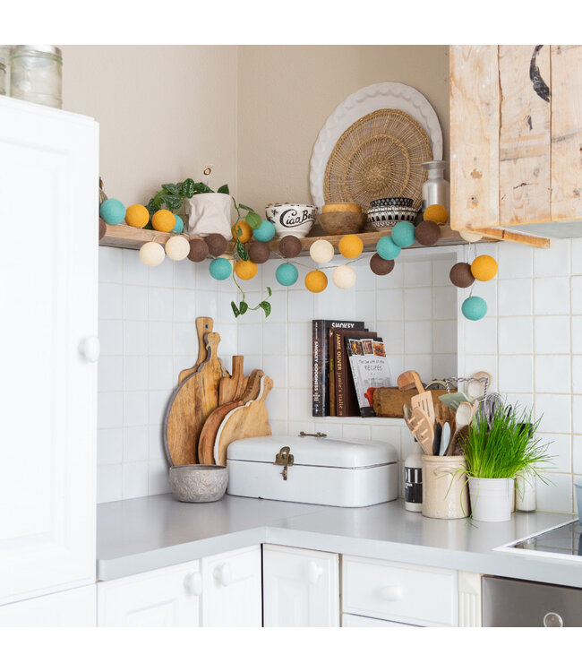 Cotton Ball Lights - Indoor lichtslinger - Earth - 20 lampjes