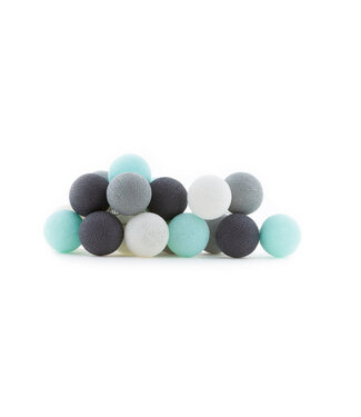 Cotton Ball Lights Regular Lichterkette - Aqua Grey
