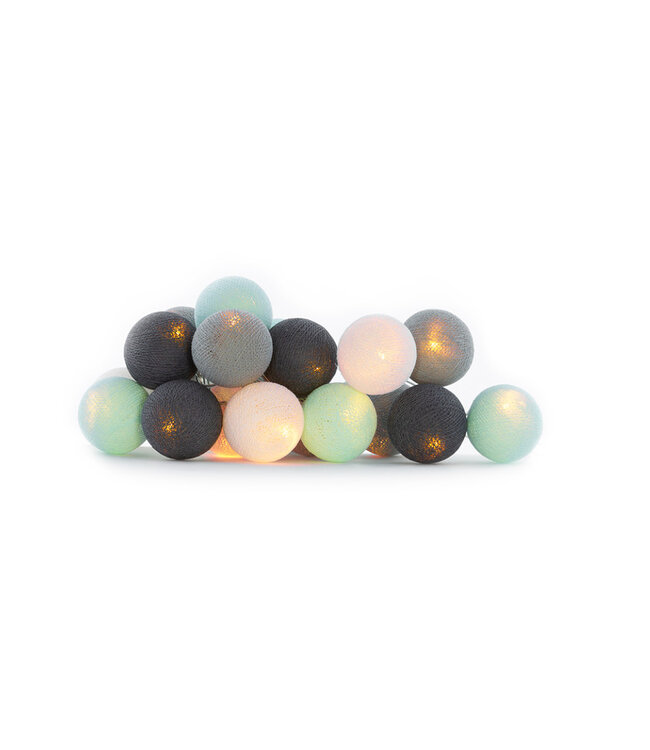 Cotton Ball Lights - Indoor lichtslinger - Aqua Grey