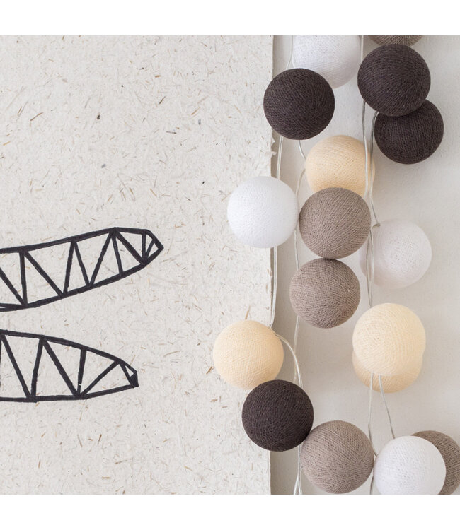 Cotton Ball Lights - Indoor lichtslinger - Taupe
