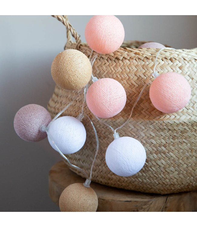 Cotton Ball Lights - Indoor lichtslinger - Flamingo - 20 lampjes