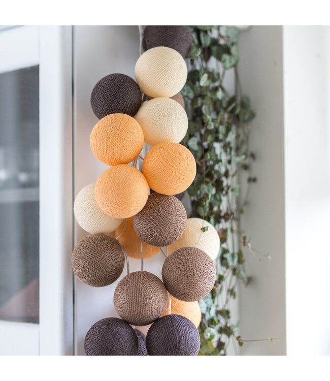 Cotton Ball Lights - Indoor lichtslinger - Clay - 20 lampjes