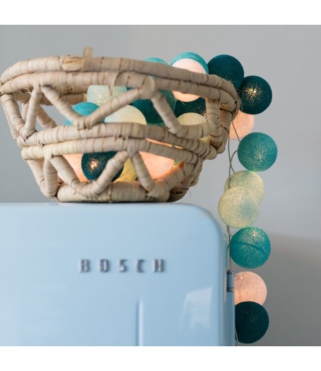 Cotton Ball Lights - Indoor lichtslinger - Aqua - 20 lampjes