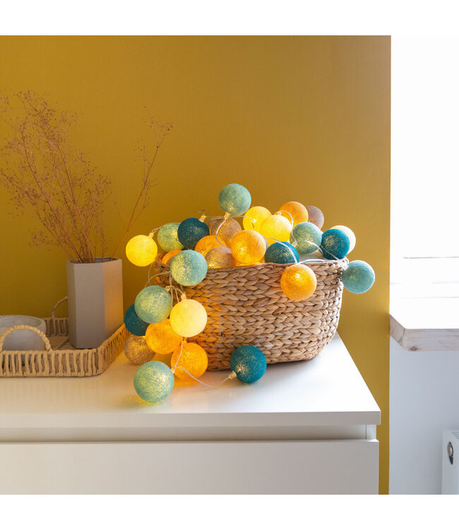 Cotton Ball Lights - Indoor lichtslinger - Pacific - 20 lampjes