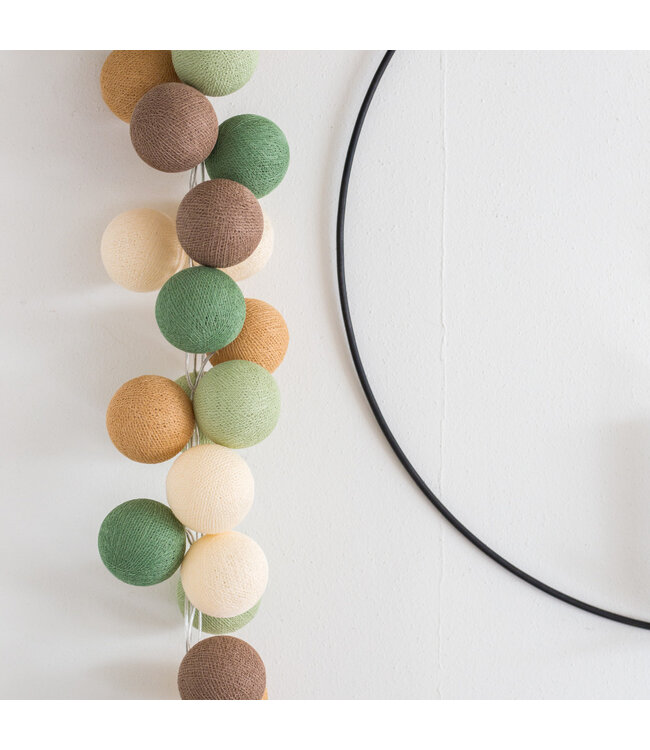 Cotton Ball Lights - Indoor lichtslinger - Forest Green - 20 lampjes