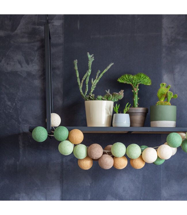 Cotton Ball Lights - Indoor lichtslinger - Forest Green - 20 lampjes