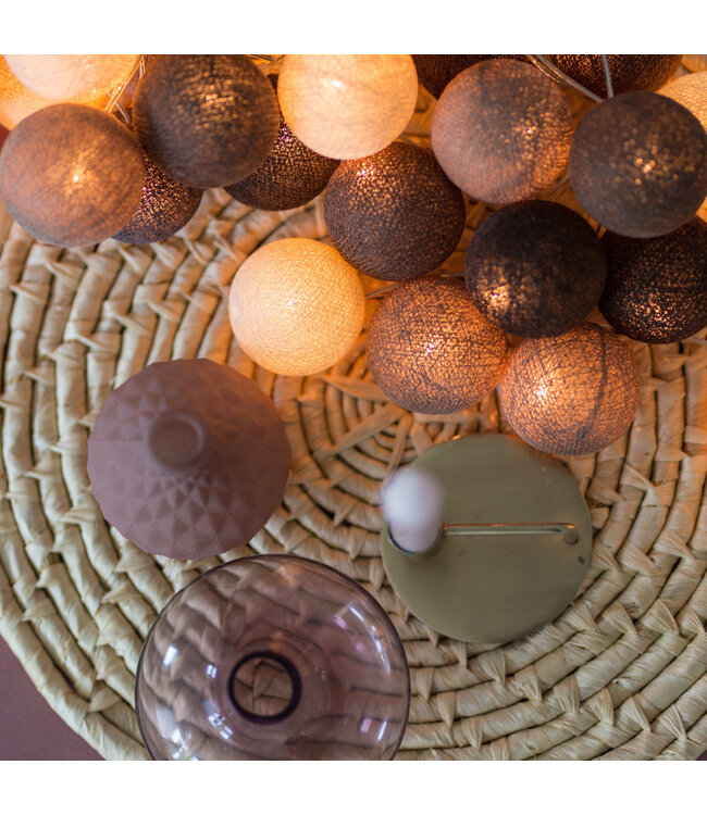Cotton Ball Lights - Indoor lichtslinger - Brown