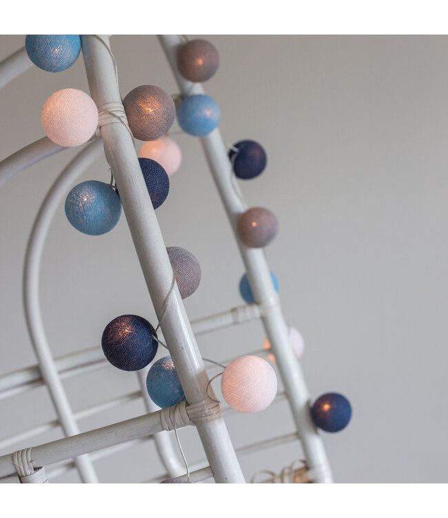 Cotton Ball Lights - Indoor lichtslinger - Sailor Blue - 20 lampjes