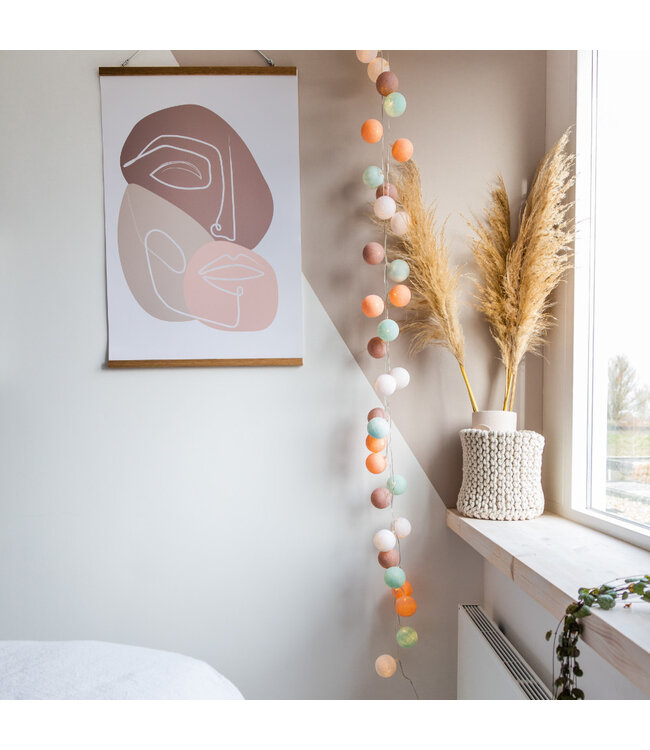 Cotton Ball Lights - Indoor lichtslinger - Macaron