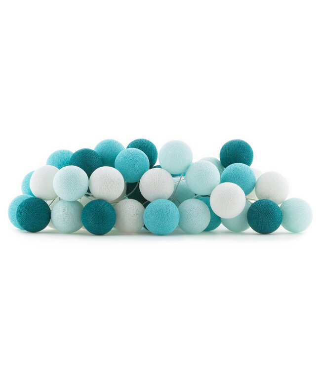 Cotton Ball Lights - Indoor lichtslinger - Aqua - 20 lampjes