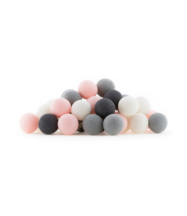 Cotton Ball Lights - Indoor lichtslinger - Pink/Grey
