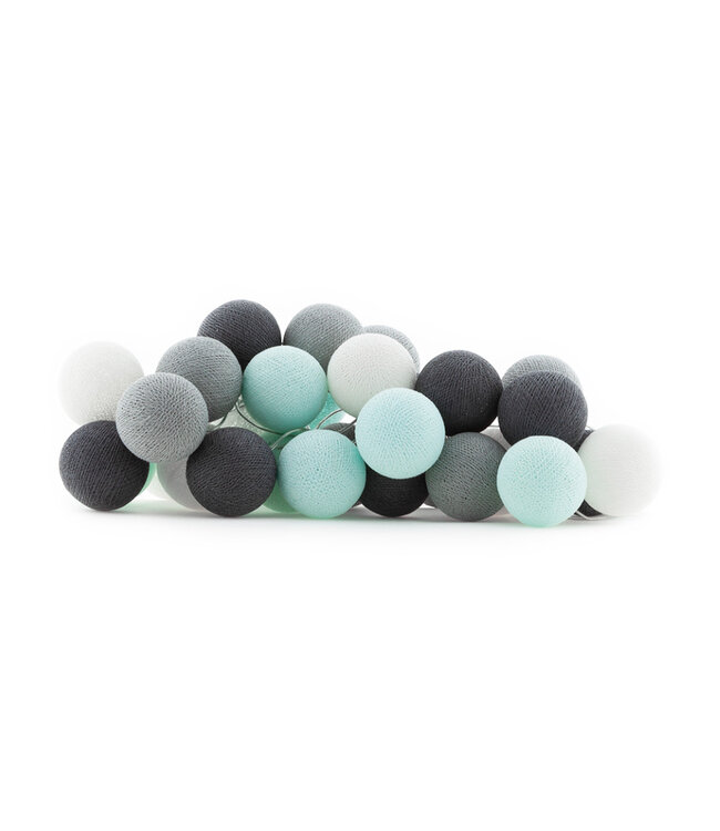 Cotton Ball Lights - Indoor lichtslinger - Aqua Grey