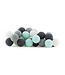 Cotton Ball Lights - Indoor lichtslinger - Aqua Grey - 20 lampjes