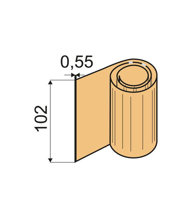 Защитная плёнка Шору 60 A, VU 0,55 x 102