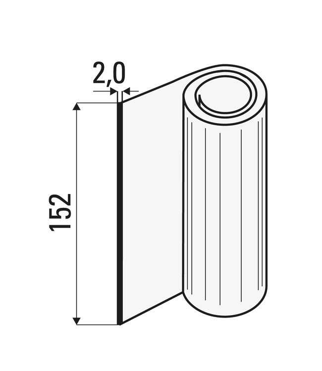 Защитная плёнка Шору 95 A,, VU 2,0 x 152