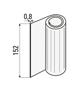 Protective film Shore 95 A, VU 0,8 x 152