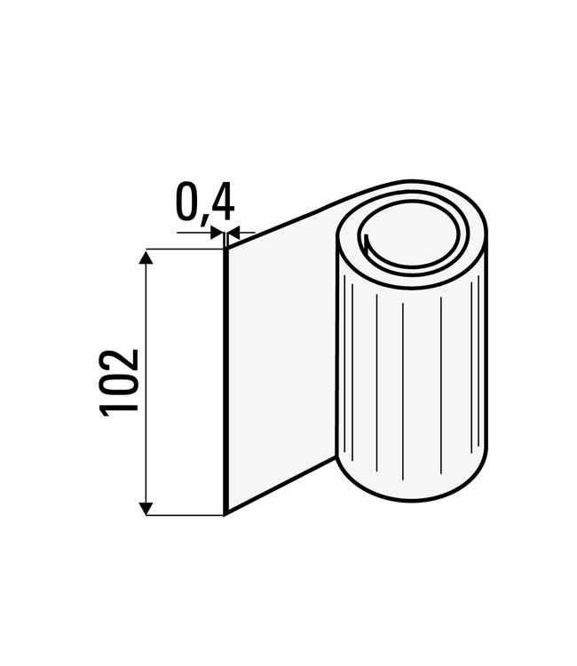 Abkantfolie Shore 95 A, VU 0,4 x 102