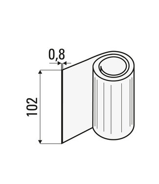 Abkantfolie Shore 95 A, VU 0,8 x 102