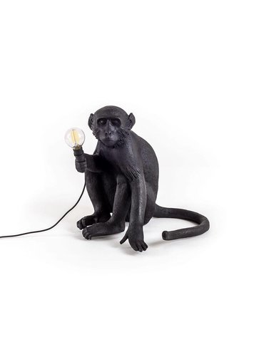 Sitting monkey table lamp