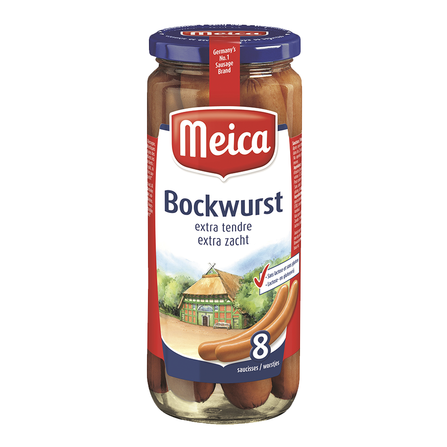 Bockworst 8st - 360g x 12 - Pot