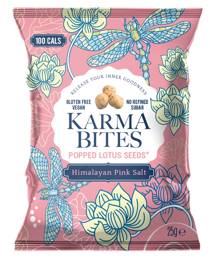 Karma Bites Lotus Snacks Himalayan Pink Salt 5x25g
