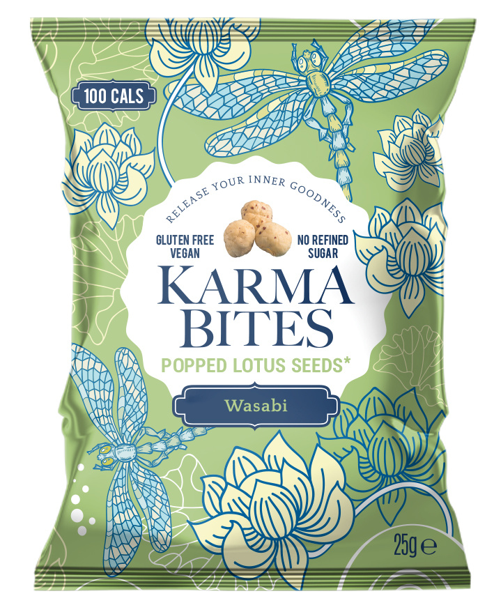 Karma Bites Lotus Snacks Wasabi 5x25g