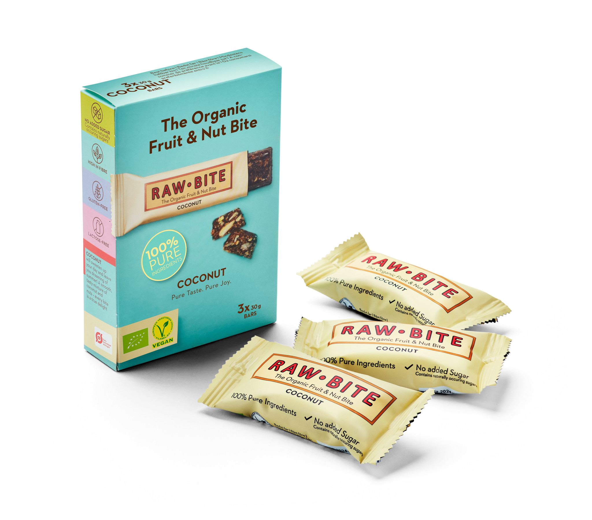 Coconut Organic Bar 3 x 30g x 10 Multipack Bickery Food Group B.V.