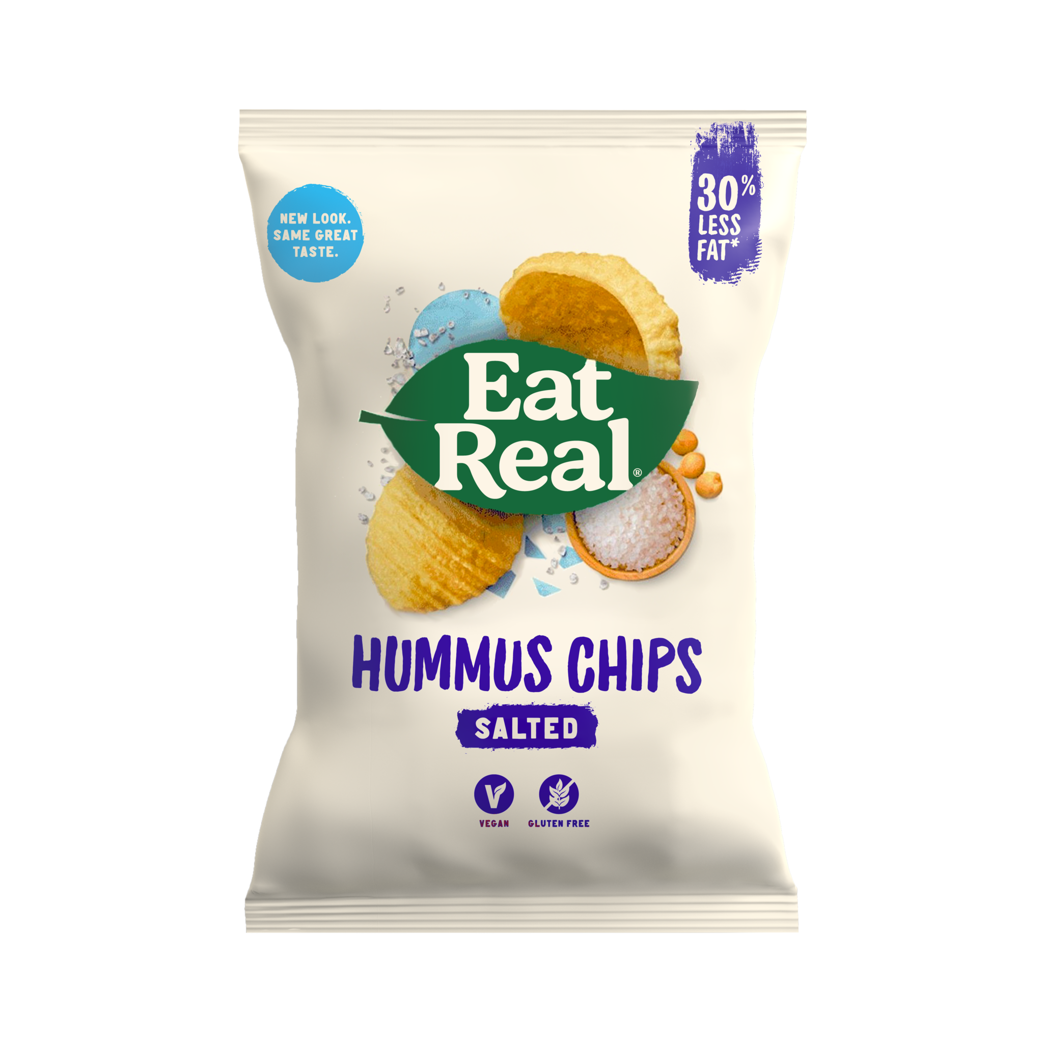 Hummus Chips Sea Salt - 135g x 10 - Zak